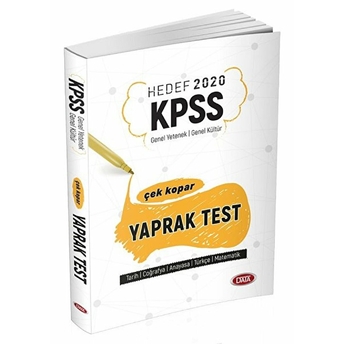 Hedef 2020 Kpss Genel Yetenek - Genel Kültür Çek Kopar Yaprak Test Kolektif