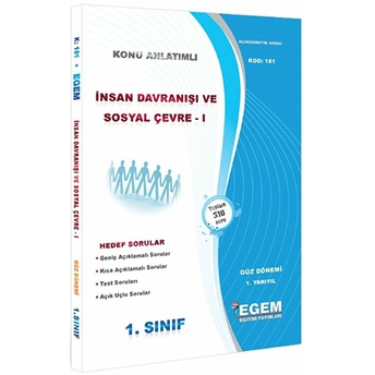 1. Sınıf 1. Yarıyıl Insan Davranışı Ve Sosyal Çevre 1 Konu Anlatımlı Soru Bankası - Kod 181 Kolektif