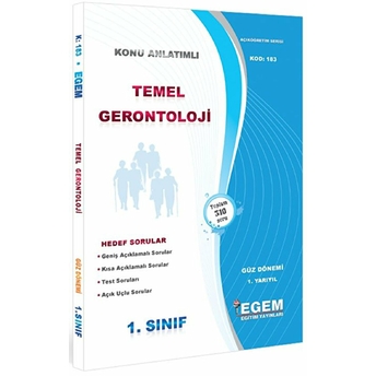 1. Sınıf 1. Yarıyıl Temel Gerontoloji Konu Anlatımlı Soru Bankası - Kod 183 Kolektif