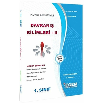 1. Sınıf 2. Yarıyıl Konu Anlatımlı Davranış Bilimleri 2 - Kod 1154 Kolektif