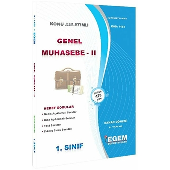 1. Sınıf 2. Yarıyıl Konu Anlatımlı Genel Muhasebe 2 - Kod 1155 Kolektif