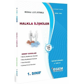 1. Sınıf 2. Yarıyıl Konu Anlatımlı Halkla Ilişkiler - Kod 1166 Kolektif