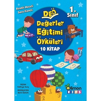 1. Sınıf Deö Değerler Eğitimi Öyküleri - (10 Kitap Takım) Fethiye Tunç