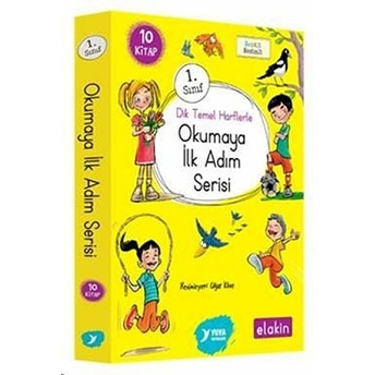 1.Sınıf Dik Temel Harflerle Okumaya Ilk Adım Serisi Elakin Yeni Ses Grupları 10 Kitap Kolektif