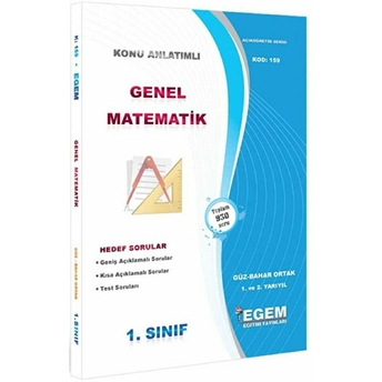 1. Sınıf Genel Matematik Güz Dönemi Konu Anlatımlı Soru Bankası - Kod 159 Kolektif