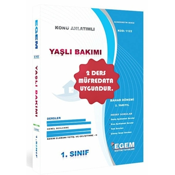 1. Sınıf Yaşlı Bakımı Konu Anlatımlı Soru Bankası - 2 Yarıyıl/Bahar Dönemi Kolektif