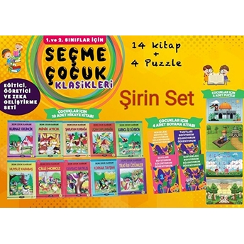 1. Ve 2. Sınıflar Için Şirin Eğitim Seti 14 Kitap + 4 Yapboz