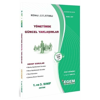 1. Ve 3. Sınıf 5 Yarıyıl Yönetimde Güncel Yaklaşımlar Hedef Sorular Konu Anlatımlı (Kod 357) Kolektif