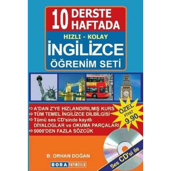 10 Derste 10 Haftada Hızlı Kolay Ingilizce Öğrenim Seti B. Orhan Doğan