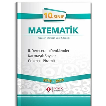 10. Sınıf Matematik 2. Dereceden Denklemler Karmaşık Sayılar Prizma Piramit Kolektif