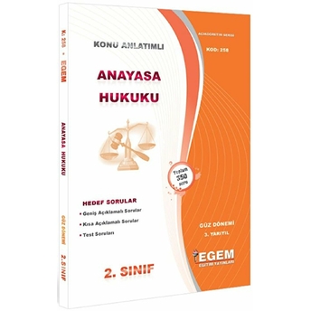 2. Sınıf 3. Yarıyıl Anayasa Hukuku Konu Anlatımlı Soru Bankası - Kod 258 Kolektif