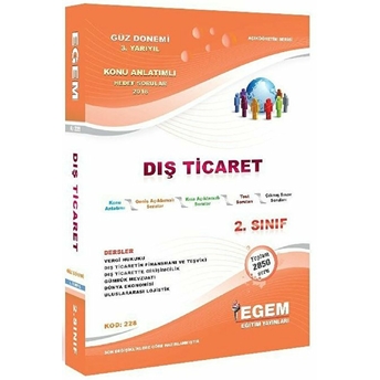 2. Sınıf 3. Yarıyıl Dış Ticaret Konu Anlatımlı Soru Bankası - Kod 228 Kolektif