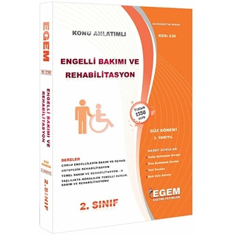 2. Sınıf 3. Yarıyıl Engelli Bakımı Ve Rehabilitasyon Konu Anlatımlı Soru Bankası - Kod 230 Kolektif