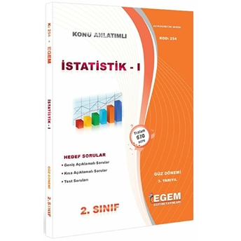 2. Sınıf 3. Yarıyıl Istatistik 1 Konu Anlatımlı Soru Bankası - Kod 254 Kolektif