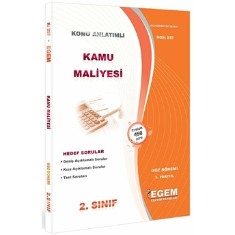 2. Sınıf 3. Yarıyıl Kamu Maliyesi Konu Anlatımlı Soru Bankası - Kod 257 Kolektif