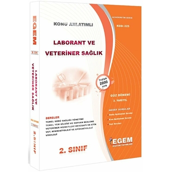 2. Sınıf 3. Yarıyıl Laborant Ve Veteriner Sağlık Konu Anlatımlı Soru Bankası - Kod 225 Kolektif