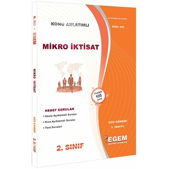 2. Sınıf 3. Yarıyıl Mikro Iktisat Konu Anlatımlı Soru Bankası - Kod 253 Kolektif