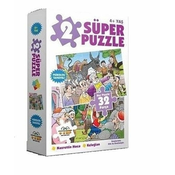 2 Süper Puzzle - Nasrettin Hoca Keloğlan 4 Yaş Kolektif