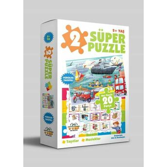 2 Süper Puzzle - Taşıtlar - Meslekler 2 Yaş Kolektif