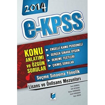 2014 E-Kpss Engelli Kamu Personeli Seçme Sınavı Lisans Önlisans Konu Anlatımı Ve Özgün Sorular Adil Seyhanlı