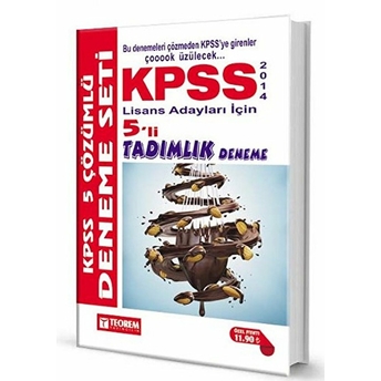 2014 Kpss Lisans Adayları Için 5'Li Tadımlık Deneme Kolektif