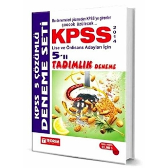 2014 Kpss Lise Ve Önlisans 5`Li Tadımlık Çözümlü Deneme Komisyon