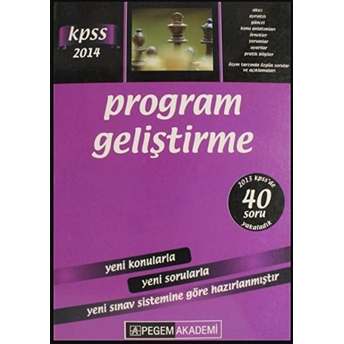 2014 Kpss Program Geliştirme Konu Anlatımlı Kolektif