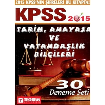 2015 Kpss Tarih, Vatandaşlık Ve Anayasa Bilgileri 30 Deneme Seti Komisyon