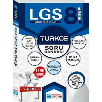 2018 8. Sınıf Lgs Türkçe Soru Bankası Kolektif