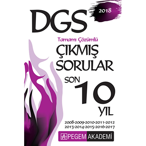 2018 Dgs Tamamı Çözümlü Son 10 Yıl Çıkmış Sorular Kolektif