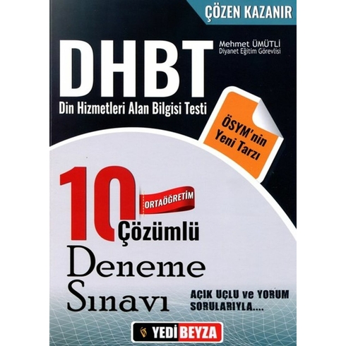 2018 Dhbt Ortaöğretim Çözümlü 10 Deneme Sınavı Mehmet Ümütli