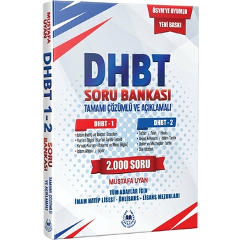 2018 Dhbt Tamamı Çözümlü Ve Açıklamalı Soru Bankası 1 - 2 Mustafa Uyan