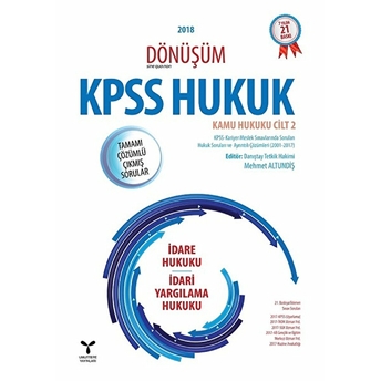 2018 Dönüşüm Kpss Hukuk - Kamu Hukuku Cilt 2 S. Mehmet Yıldırım