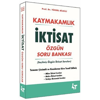 2018 Kaymakamlık Iktisat Özgün Soru Bankası Yüksel Bilgili