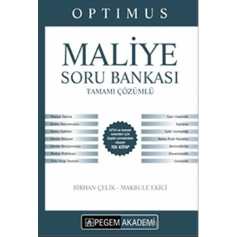 2018 Kpss A Grubu Optimus Maliye Tamamı Çözümlü Soru Bankası Ciltli Kolektif