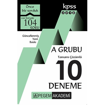 2018 Kpss A Grubu Tamamı Çözümlü 10 Deneme Kolektif