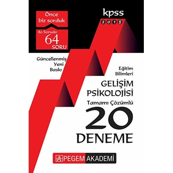 2018 Kpss Eğitim Bilimleri Gelişim Psikolojisi Tamamı Çözümlü 20 Deneme Kolektif