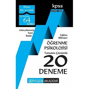 2018 Kpss Eğitim Bilimleri Öğrenme Psikolojisi Tamamı Çözümlü 20 Deneme Kolektif