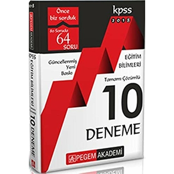 2018 Kpss Eğitim Bilimleri Tamamı Çözümlü 10 Deneme Kolektif