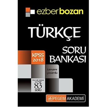 2018 Kpss Ezberbozan Türkçe Soru Bankası Kolektif