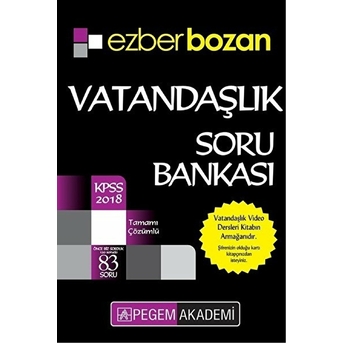 2018 Kpss Ezberbozan Vatandaşlık Soru Bankası Kolektif