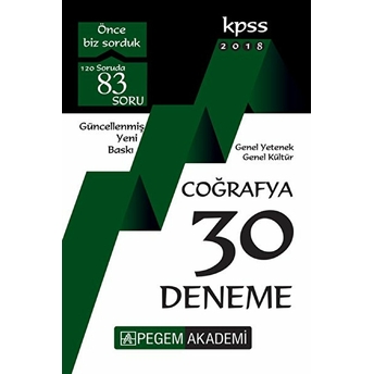 2018 Kpss Genel Yetenek Genel Kültür Coğrafya 30 Deneme Mustafa Mervan Demir