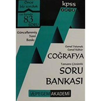 2018 Kpss Genel Yetenek Genel Kültür Coğrafya Tamamı Çözümlü Soru Bankası Kolektif