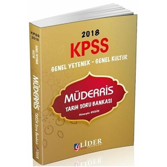 2018 Kpss Genel Yetenek Genel Kültür Müderris Tarih Soru Bankası Hüseyin Evgin