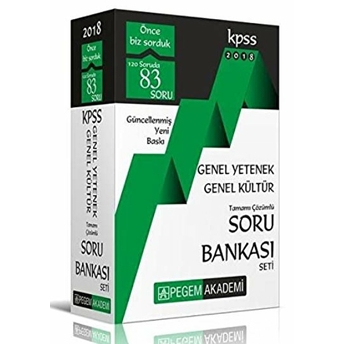 2018 Kpss Genel Yetenek Genel Kültür Tamamı Çözümlü Soru Bankası Seti (5 Kitap Takım) Kolektif