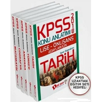 2018 Kpss Lise Ön Lisans Adayları Için Konu Anlatımı (5 Kitap Set) Kolektif