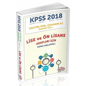 2018 Kpss Lise Ön Lisans Vaktim Yok Zamanım Az Diyenler Için Konu Anlatımlı Kolektif