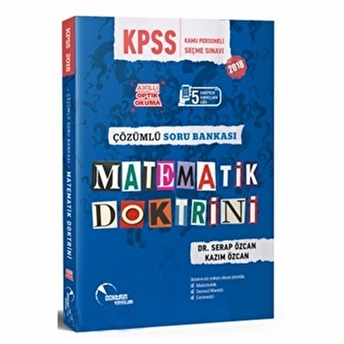 2018 Kpss Matematik Doktrini Çözümlü Soru Bankası Kazım Özcan