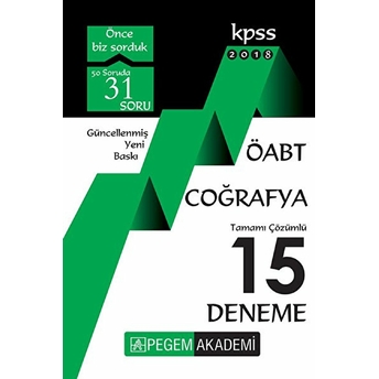 2018 Kpss Öabt Coğrafya Tamamı Çözümlü 15 Deneme Kolektif