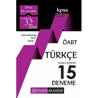 2018 Kpss Öabt Türkçe Tamamı Çözümlü 15 Deneme Kolektif